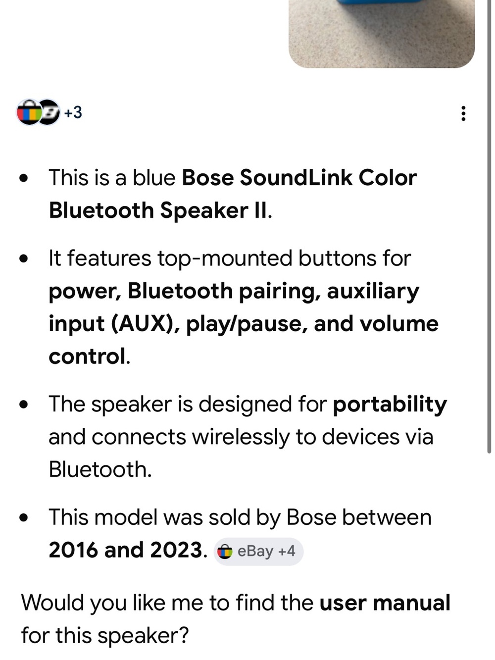 Bose Soundlink Speaker - Picture 6 of 7